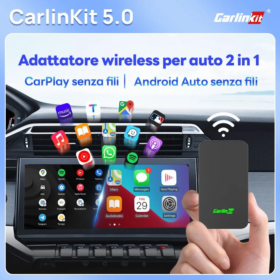 Carlinkit 5.0 Wireless Carplay & Wireless Android Auto, CPC200-2Air
