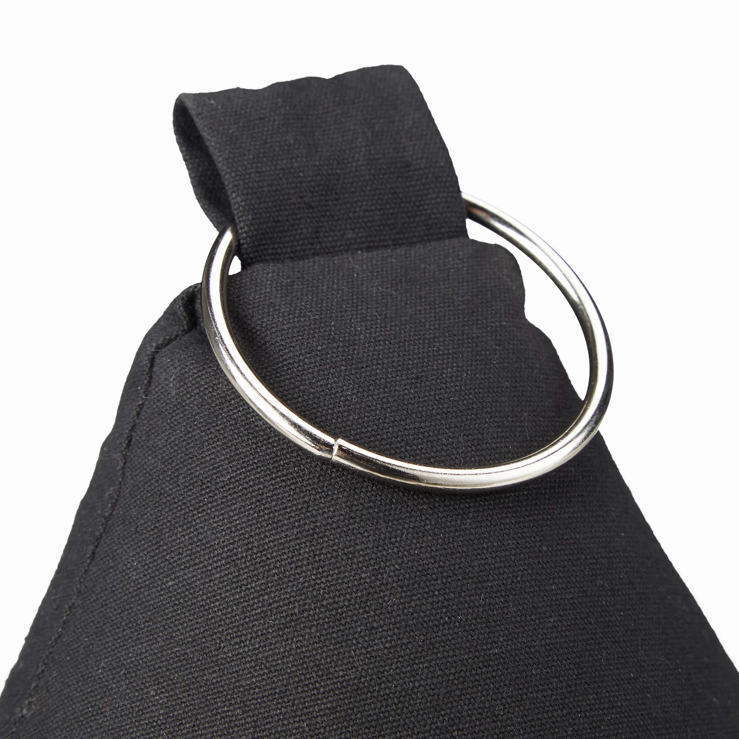 10x Fermaporta a Pavimento in Stoffa, Sacchetto Alto con Stella e con Manico, Bloccaporta HxLxP: 25 x 12 x 12 cm, Nero