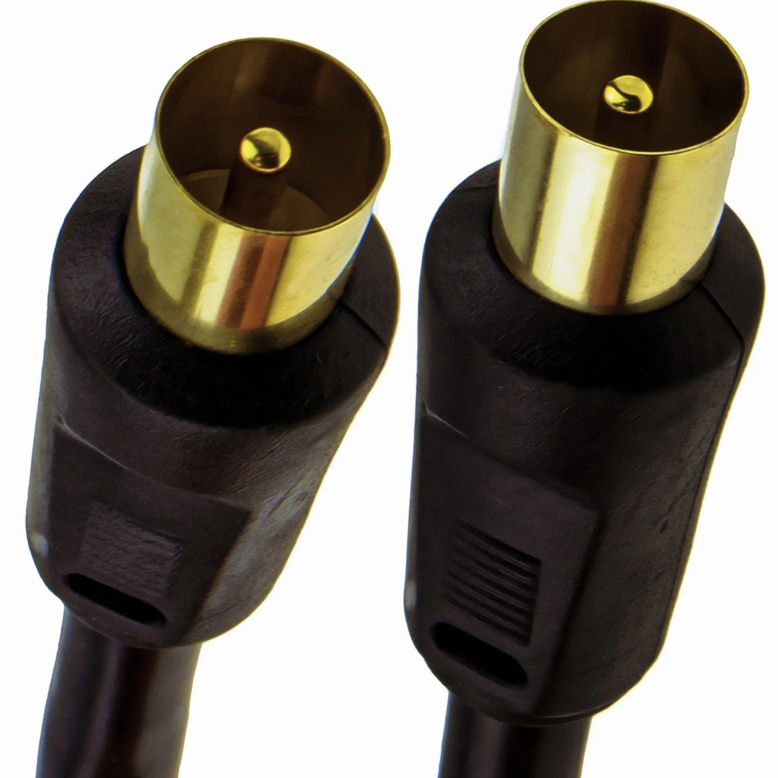 kenable Cavo coassiale RF antenna TV RG6 spina maschio a spina connettori placcati oro Freeview HD 75 Ohm schermato nero 1,5 m