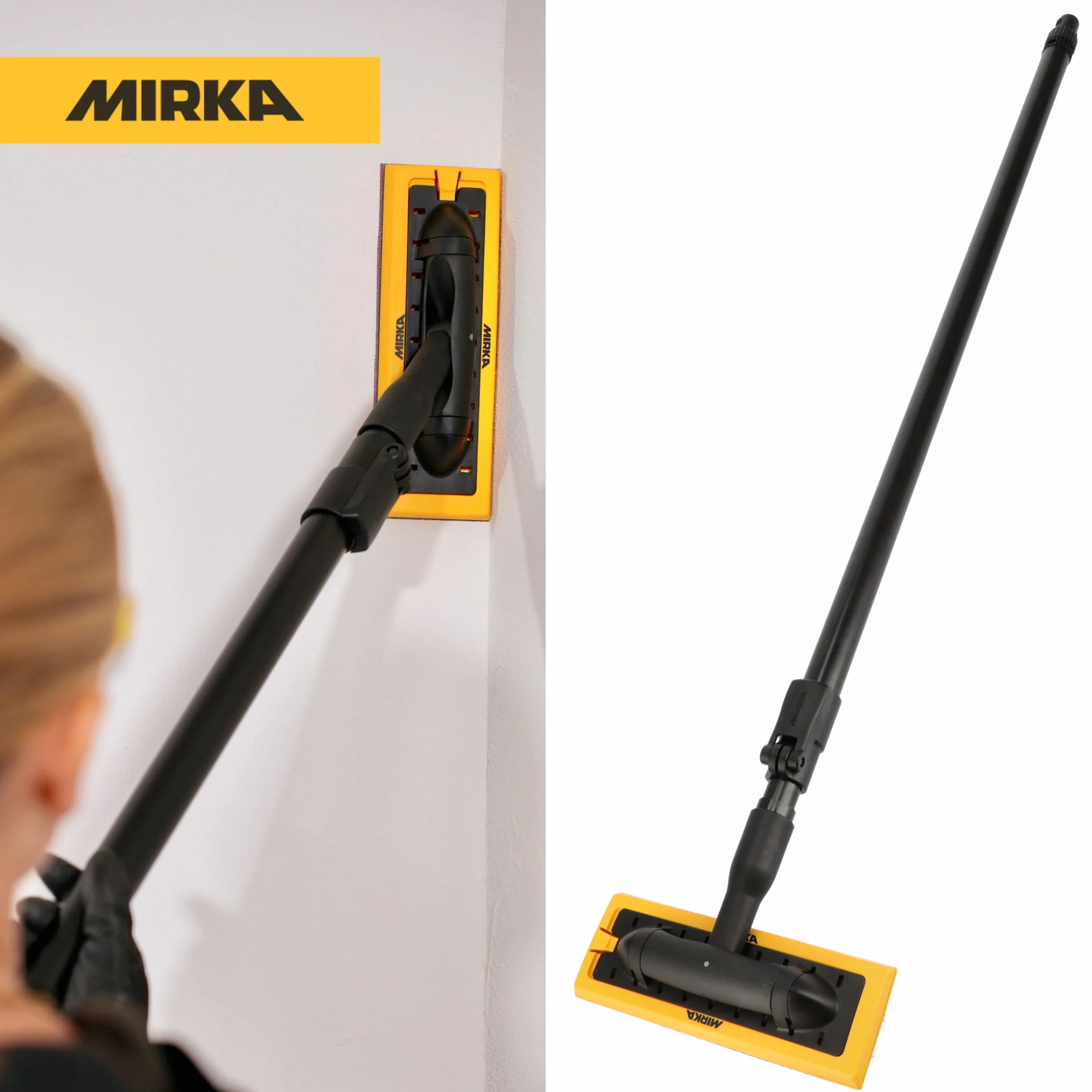 Mirka DecoSander levigatrice senza polvere 80x230mm Ø225mm tampone levigatura asta telescopica