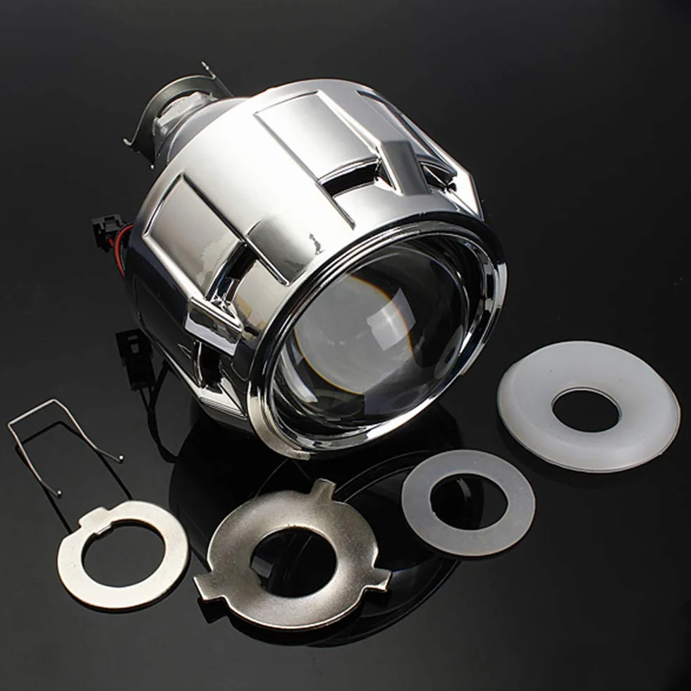 Festnight 2.5"HID Bi-Xenon Lente per proiettori Lente Frontale H1 H4 H7 Raggio Alto/Basso RHD