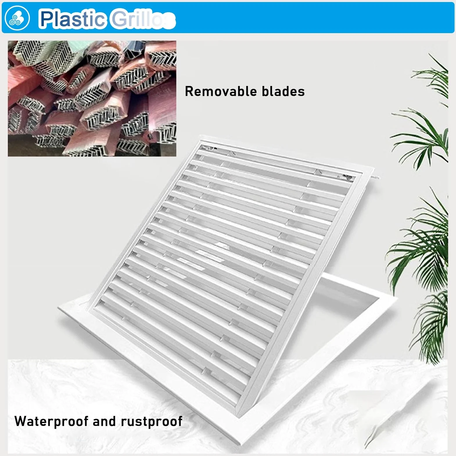 Griglia di Ventilazione Griglia di Ripresa per Soffitti con Filtro, Rimovibile Griglia/Copertura della Bocchetta De'aria HVAC per Bagno Cucina, Rettangolo Coperchio di Ventilazione(24x50 cm)