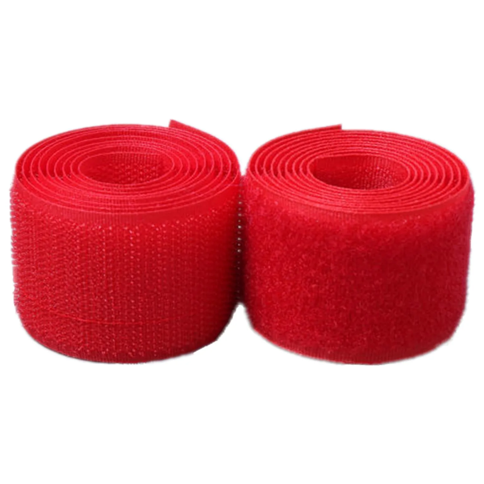 Nastri in Tessuto di Nylon Non Adesivi per Cucire Nastro da Cucire con, Strisce di Nylon Posteriori Non autoadesive Larghe 25 mm, Chiusura in Tessuto, Nastro ad Incastro(Red,25MM x 25 Yards)