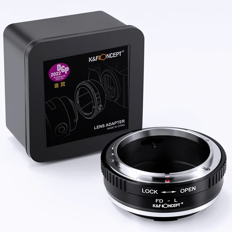 K&F CONCEPT Lente Mount Adattatore FD-L Manuale Fuoco: Compatibile con Compatibile con Canon FD&FL 35mm Lente a L Mount Corpo Fotocamera
