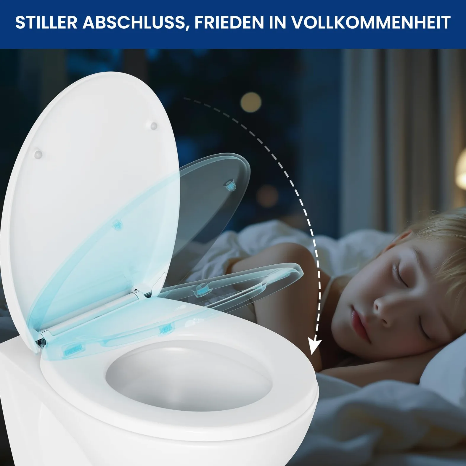 CECIPA WC Ovale, Coperchio Water Bianco, Copriwater a Chiusura Rallentata, Copri WC Universale, Asse WC Facile da Montare, Coprivaso Famiglia - DERW Serie