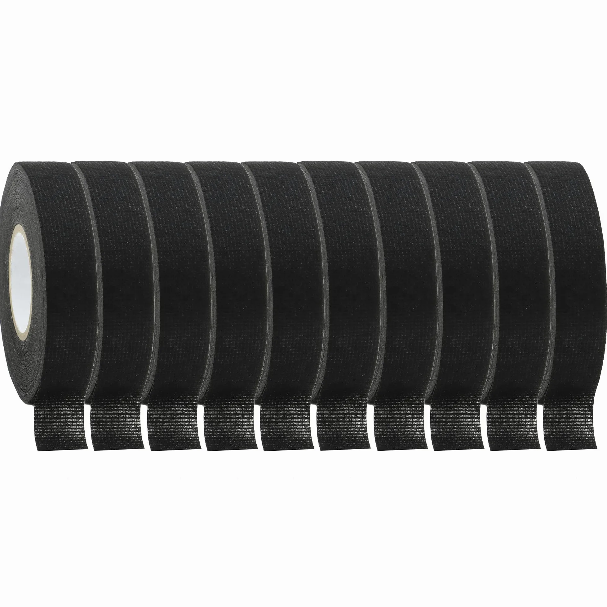Nastro per cablaggio ad alta temperatura, 19 mm x 15 m, tessuto in fibra chimica nera, involucro ignifugo per sistemi elettrici automobilistici (10 pezzi)
