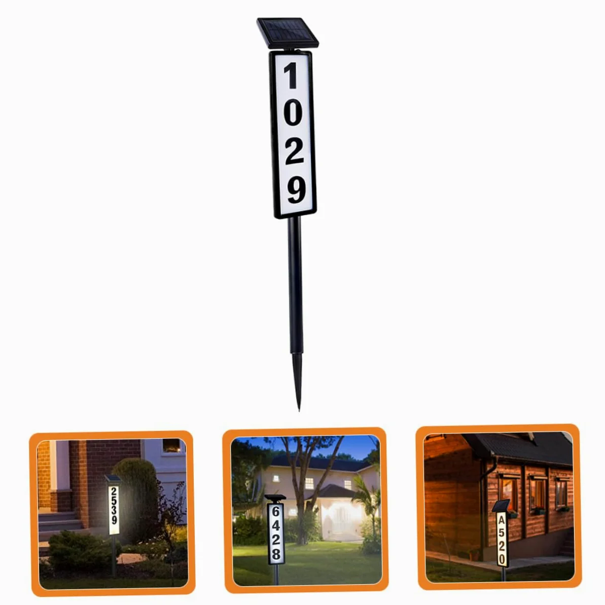 BESTonZON Luce Solare Per Civico Segnaletica Esterna Luminosa Targa Solare Per Indirizzo Per Giardino Strada Patio Facile Installazione e Risparmio Energetico
