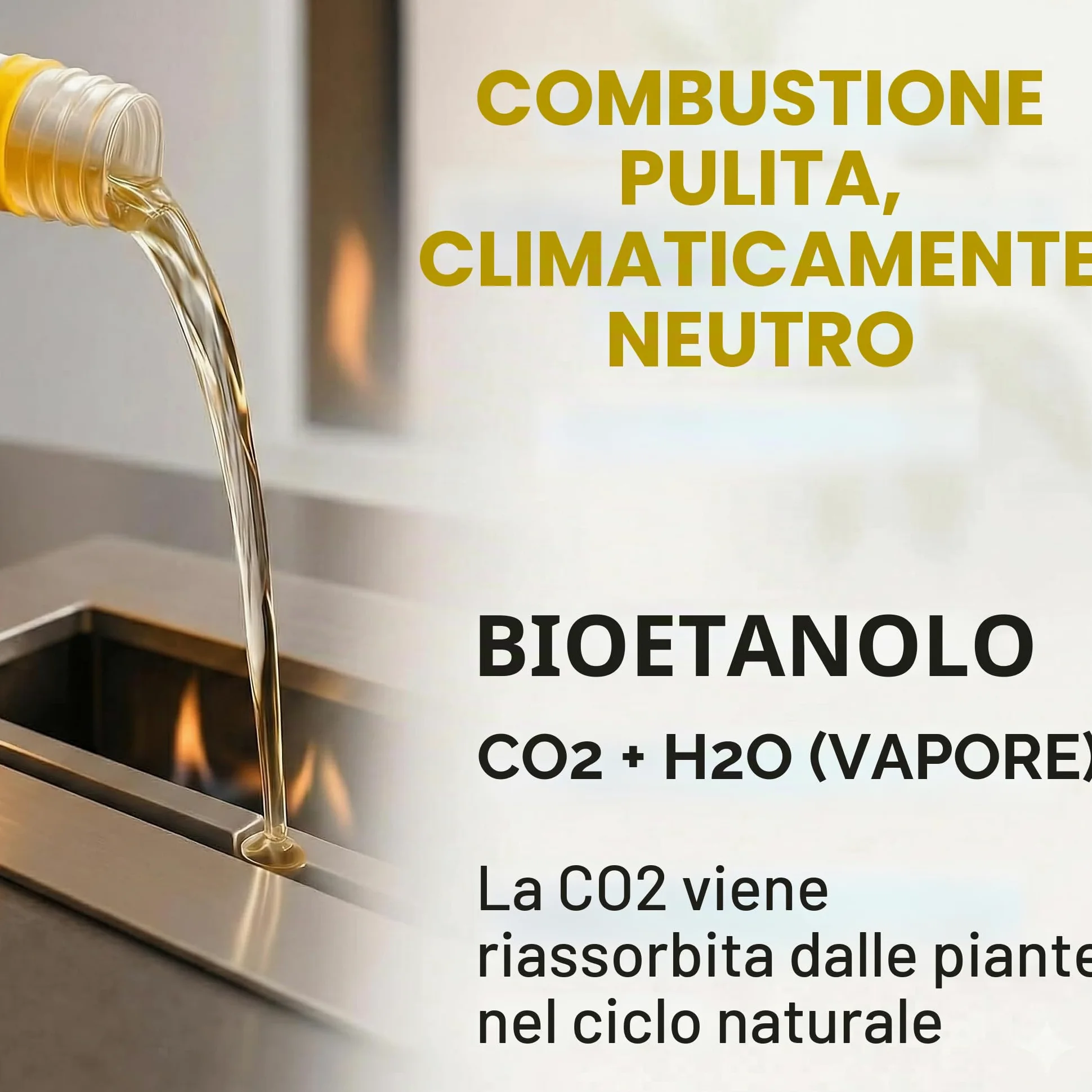 GiDeli Bioetanolo 25L Etanolo 96,6% Bio Alcool Inodore e Pulito da Bruciare per Camini Interni ed Esterni