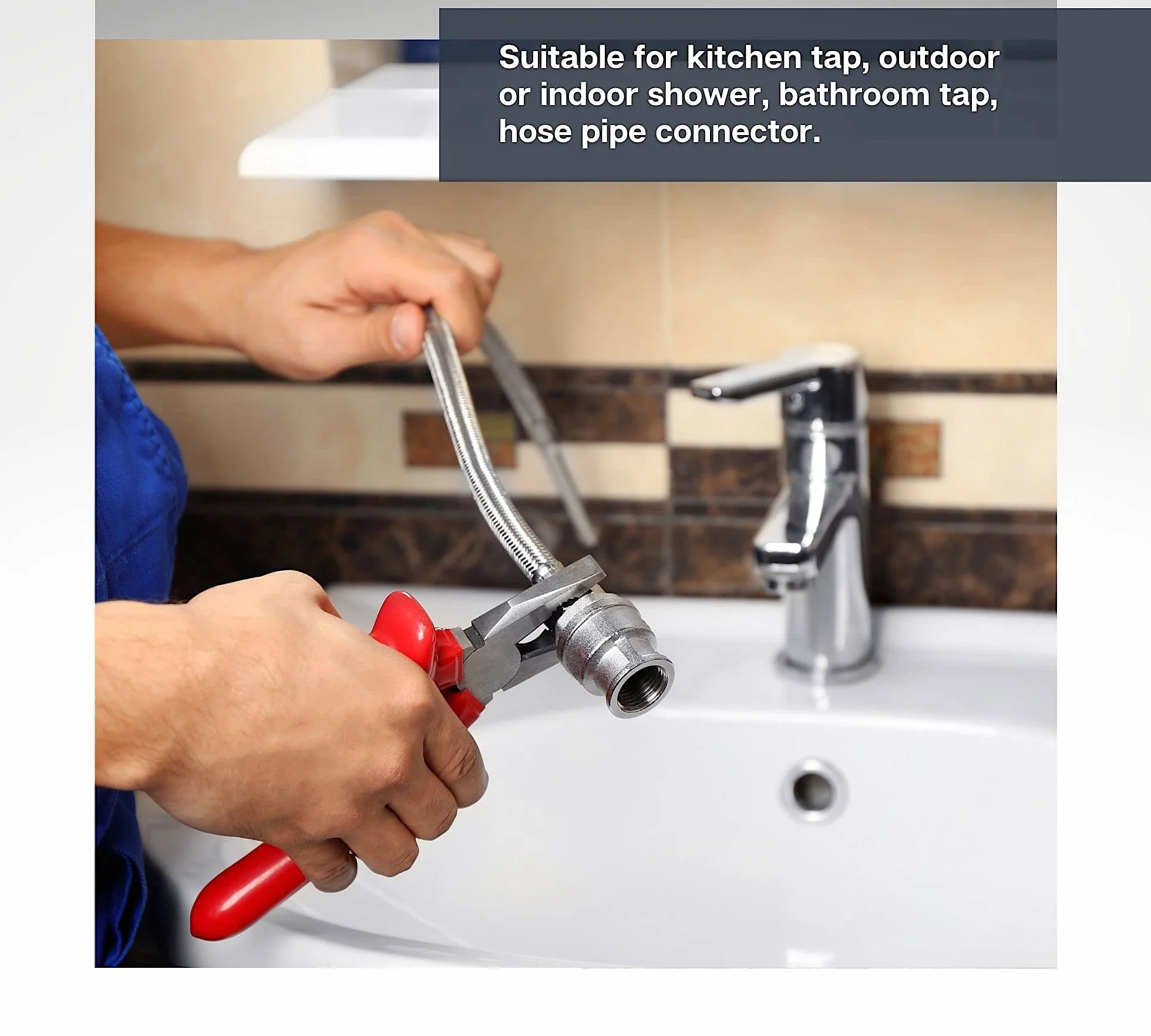 DOJA Industrial | Tubo Flessibile Rubinetto | PACK 2 | Maschio/Femmina | M 1/2" - F 1/2" | 20 cm di Lunghezza | Tubo Doccia Acciaio Inossidabile e Multiuso: Soffione Doccia, Cucina e Bagno
