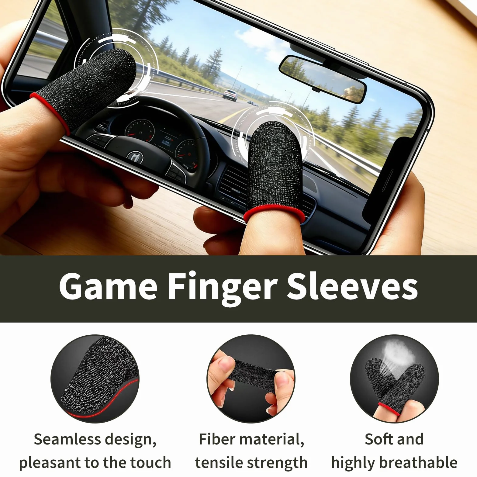 Mobile Trigger Controller 4 Trigger L1R1 L2R2, Trigger Telefono Cellulare Controller a 6 dita ad alta sensibilità senza Bluetooth, Trigger FPS per Smartphone Android e iOS, Gaming Clip