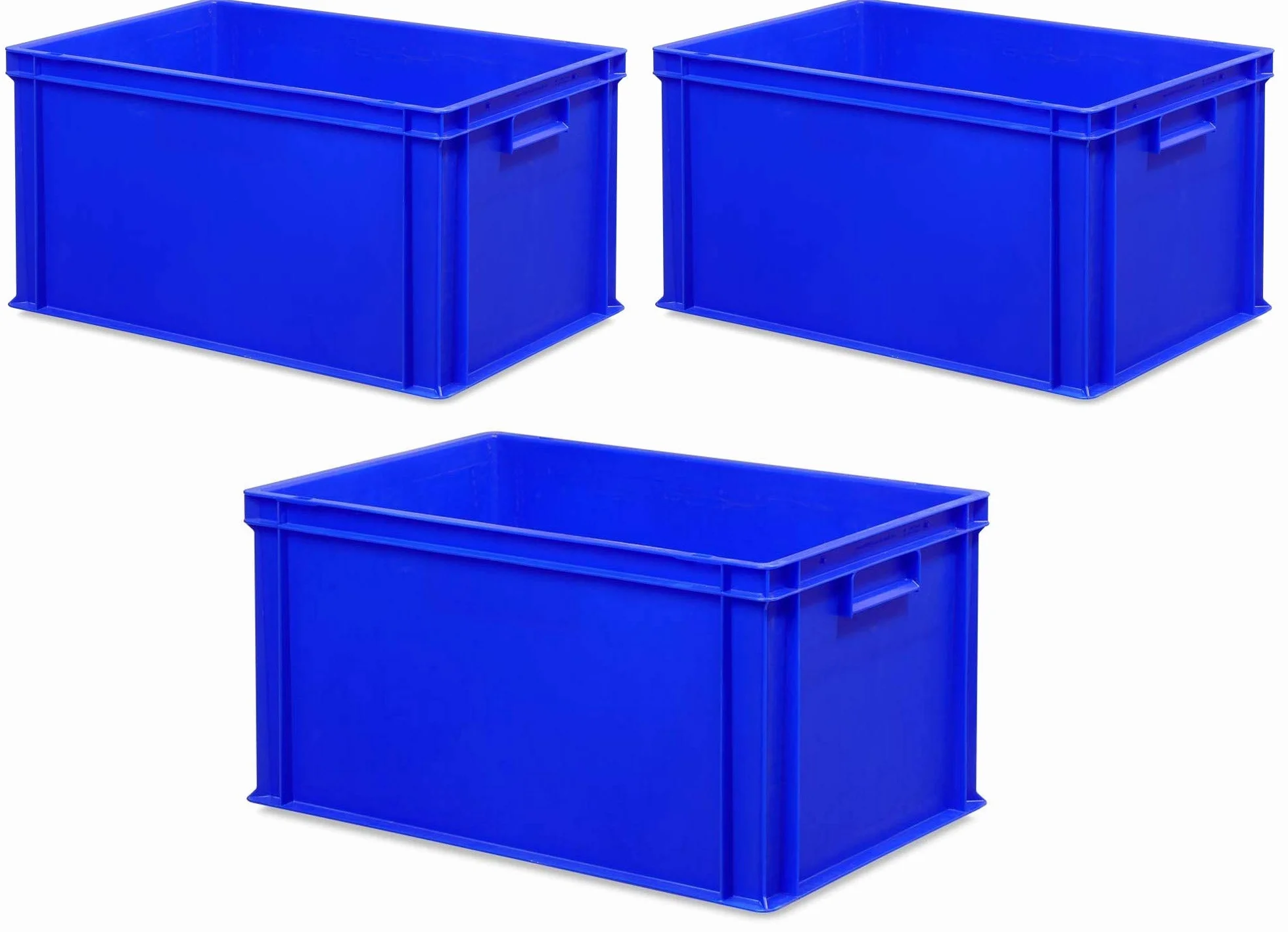 Eurostack 3 impilabili contenitori 600x400x320 mm blu