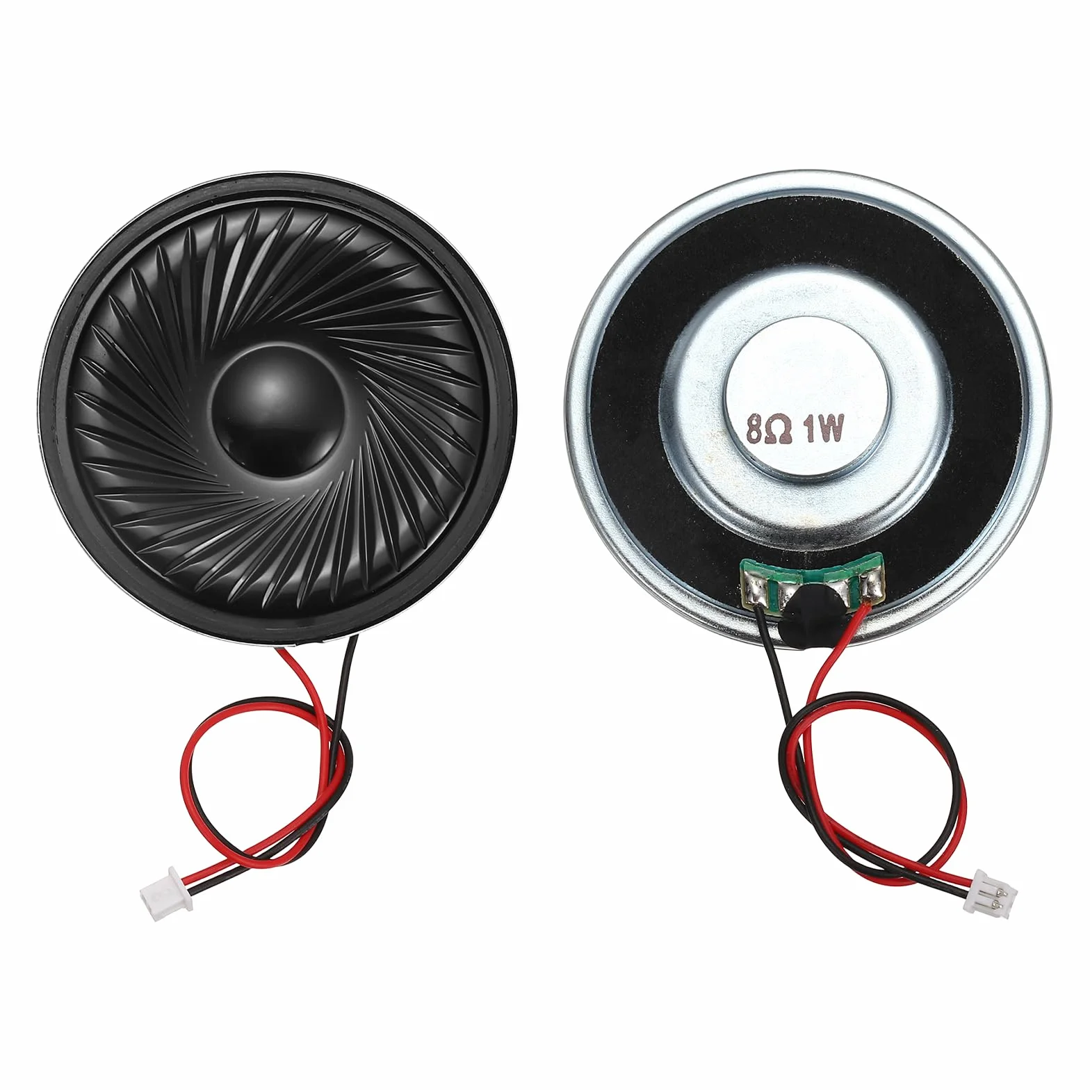 QUARKZMAN 2 Pezzi Altoparlante Piccolo 8 Ohm, 1W 50mm Diametro Guscio Metallico Rotondo Magnete Piccolo Altoparlante Con Filo Terminale 100mm Micro Interno Per DVD, EVD, Mini Audio