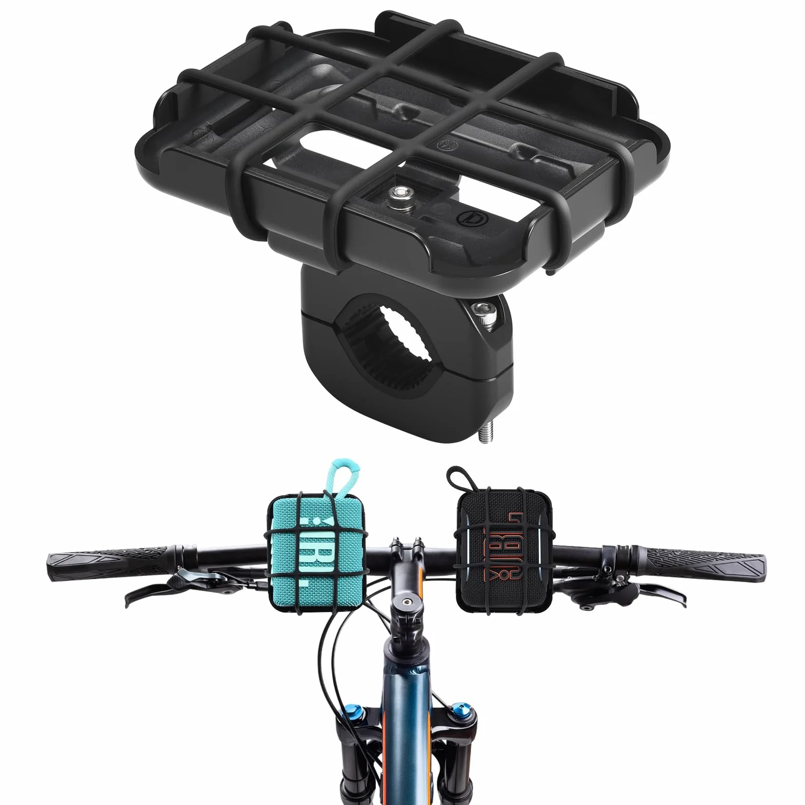 Supporto da bicicletta per JBL GO 5, Portatile Altoparlante Regolabile Staffa, per Bicicletta Manubrio/Adattatore Tubo