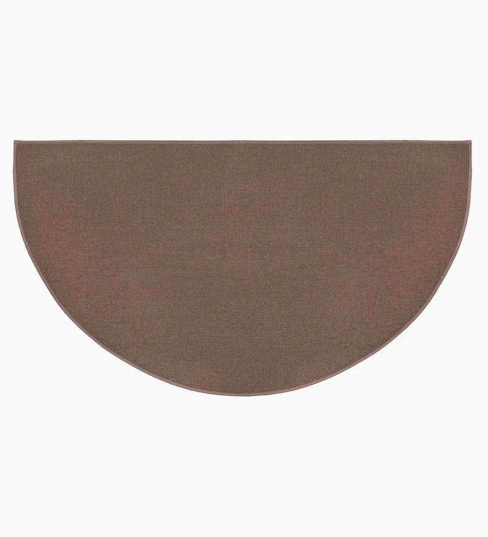 Plow & Hearth Tappeto semicircolare di area del camino del focolare della vetroresina resistente alla fiamma, 27" x 48"