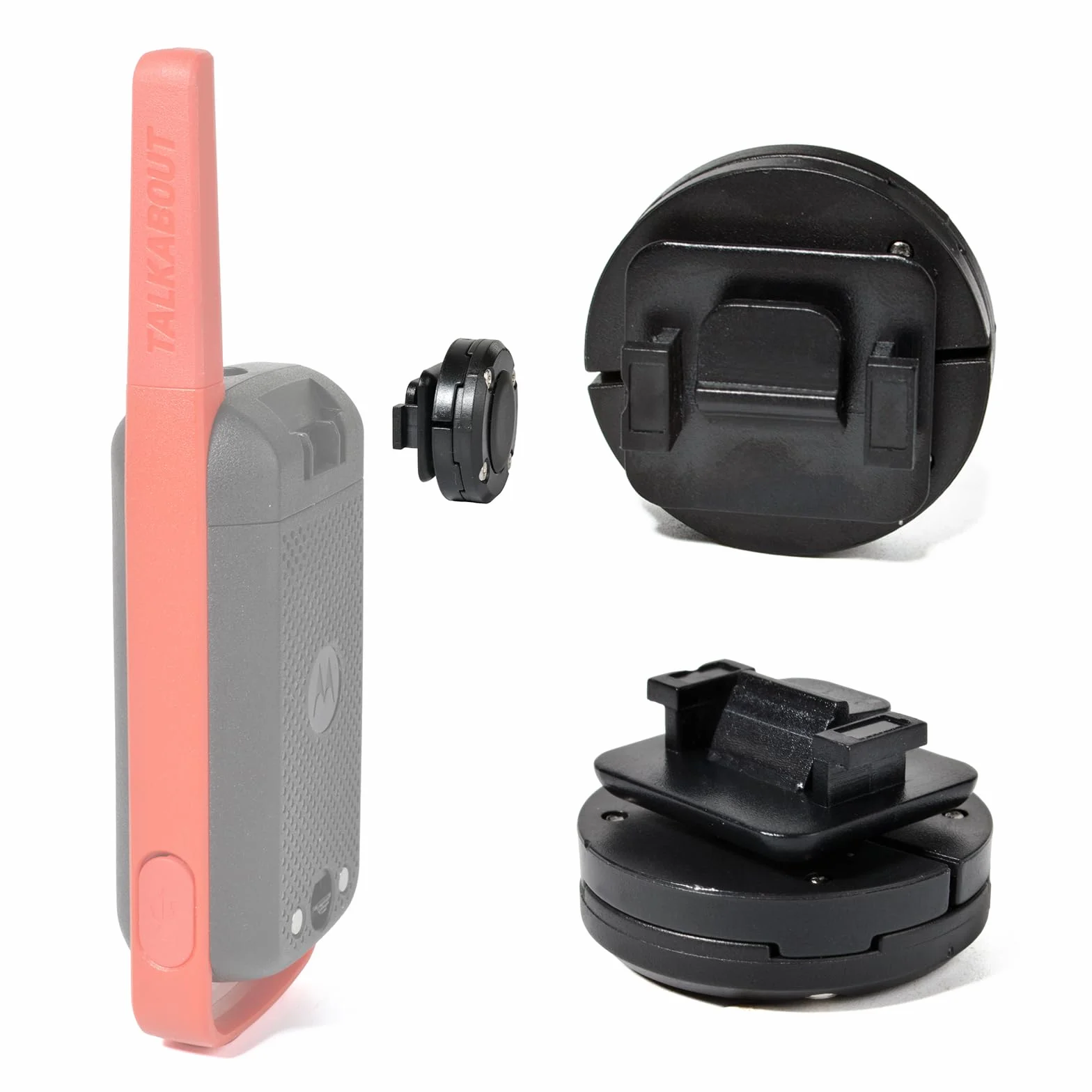 HYSHlKRA Clip posteriore di ricambio con forte magnetismo per walkie-talkie, compatibile con le radio bidirezionali Motorola T42, T100, T200, T210, T260, T265, T270, T80 e T800 (Nero)
