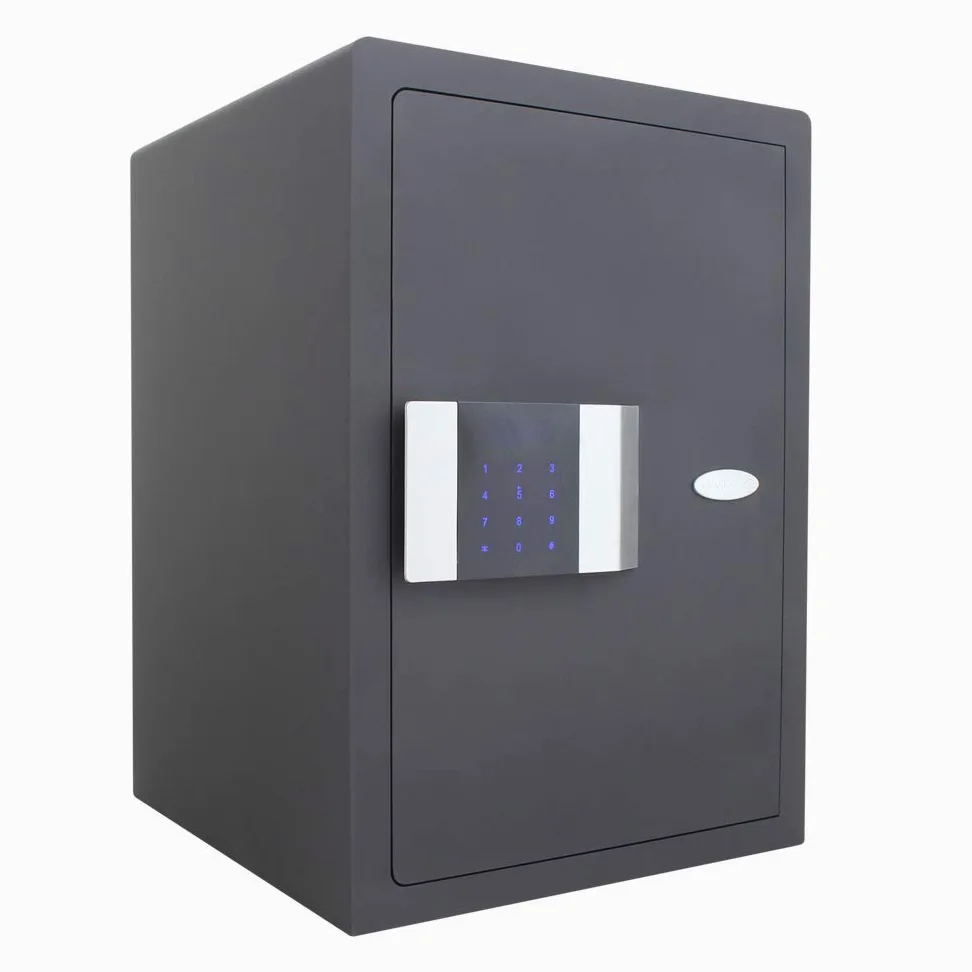 Rottner cassaforte a mobile per hotel Prestige 500, in acciaio, con serratura elettronica e pannello touch (codice master), apertura di emergenza meccanica, illuminazione interna, di colore nero.