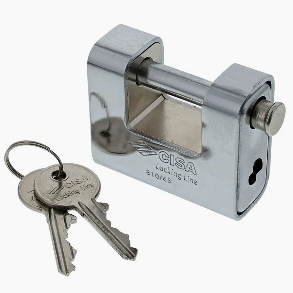 CISA 121810650, Lucchetto Incamiciato Locking Line, Camicia in Acciaio, 65 mm