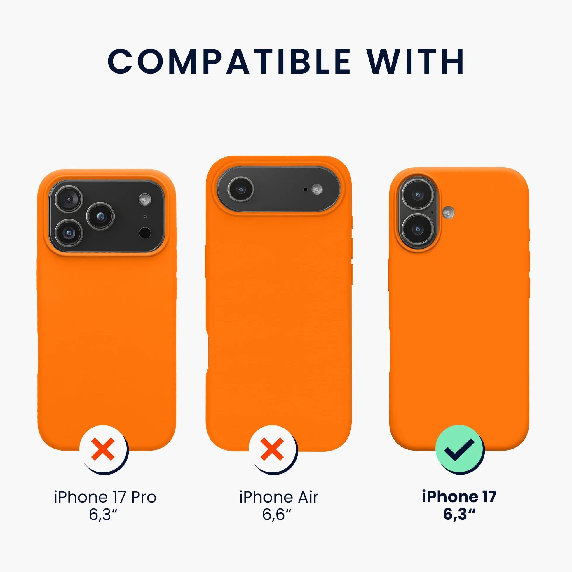 kwmobile Cover per iPhone 17 Custodia - Back Case per Smartphone in Silicone TPU - Protezione Gommata - arancia fruttata