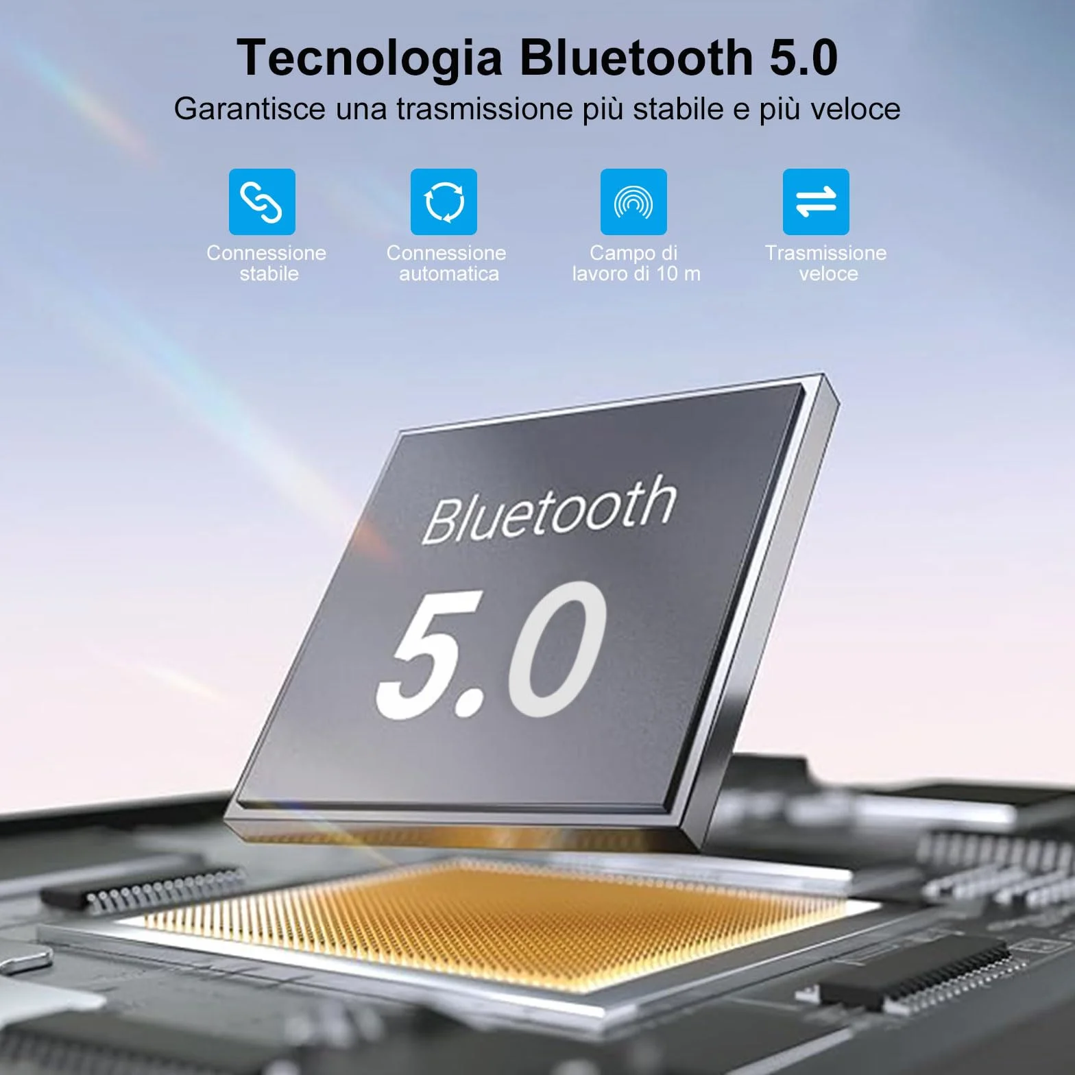 USB Trasmettitore Ricevitore Bluetooth 5.0, Adattatore Wireless Audio con 3.5mm AUX per TV/PC/Cuffie/Altoparlanti/Auto, bluetooth aux chiavetta, bluetooth per auto, Microfono Integrato