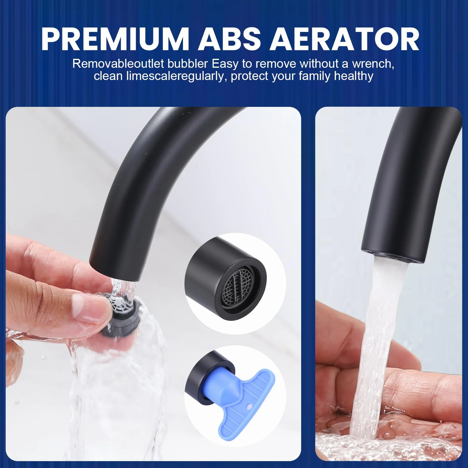 Rubinetto bagno automatico con sensore a infrarossi, miscelatore temperatura, nero