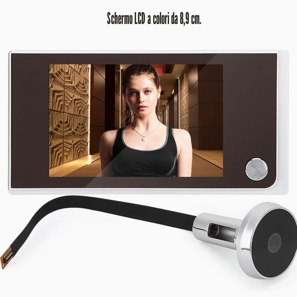 Spioncino Elettronico Digitale Con Telecamera, Monitoraggio Elettronico Videocamera Spioncino Digitale Porta Blindata Da 3,5 "lcd Digitale Da 120 Gradi Visualizzatore Di Videocitofono Wireless.