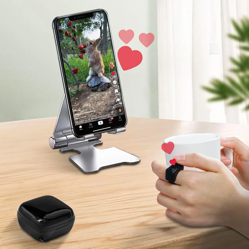 Kindle Page Turner Anello di controllo remoto Bluetooth con 2 modalità Modalità e-book Supporto modalità video breve Supporto per la rotazione delle pagine Regolazione del volume Scatto