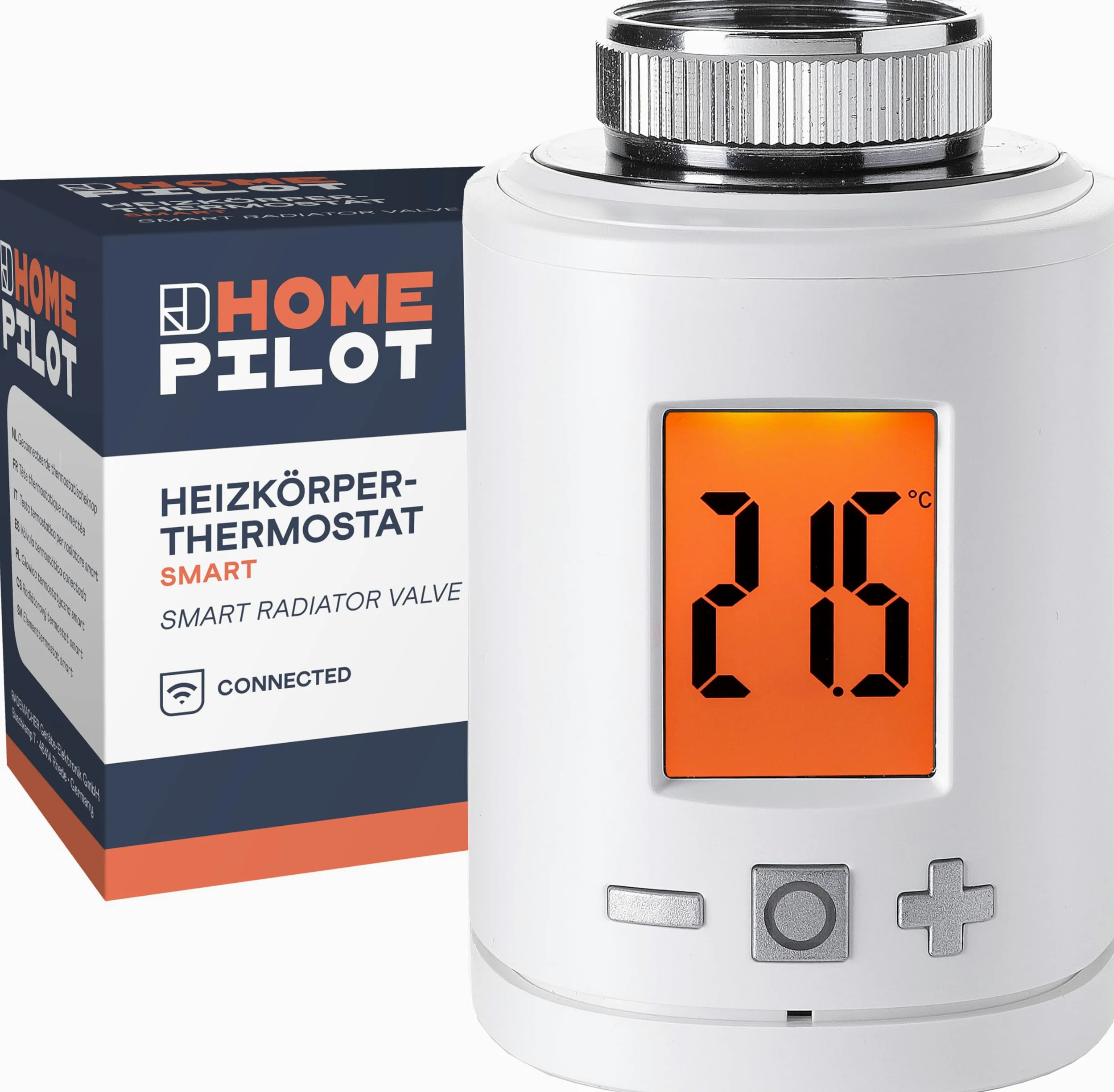 Home Pilot - Valvola termostatica smart per il controllo dei radiatori. Risparmio energetico | Comando vocale | Riscaldamento smart | Controllo tramite app - 13601001
