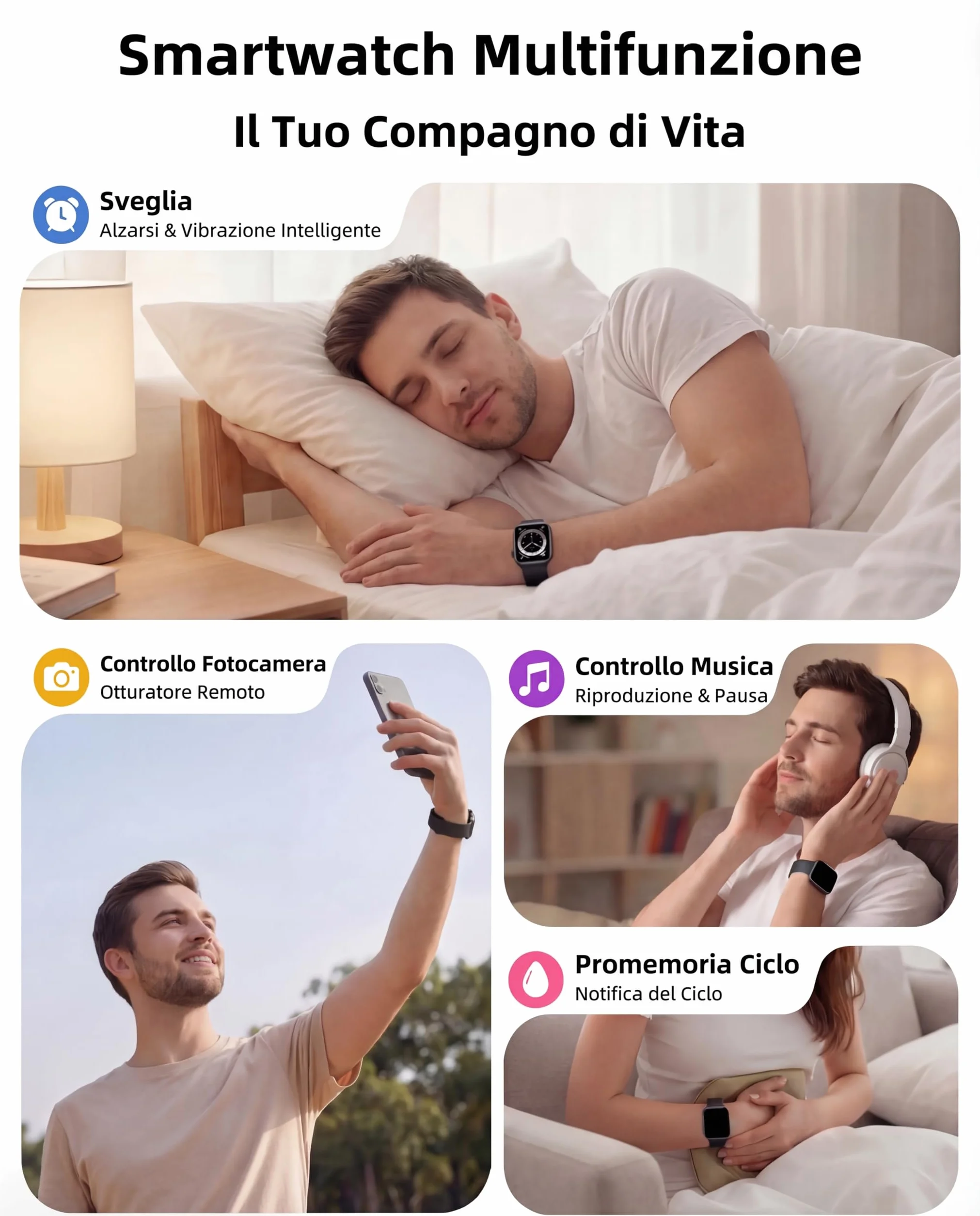 Smartwatch Uomo Donna, 1.83'' Orologio Smart Watch con Chiamata Bluetooth,Pressione Sanguigna/Cardiofrequenzimetro/Sonno,Contapassi,120+ Modalità Sportive,Impermeabile IP68 Fitness Tracker Android iOS