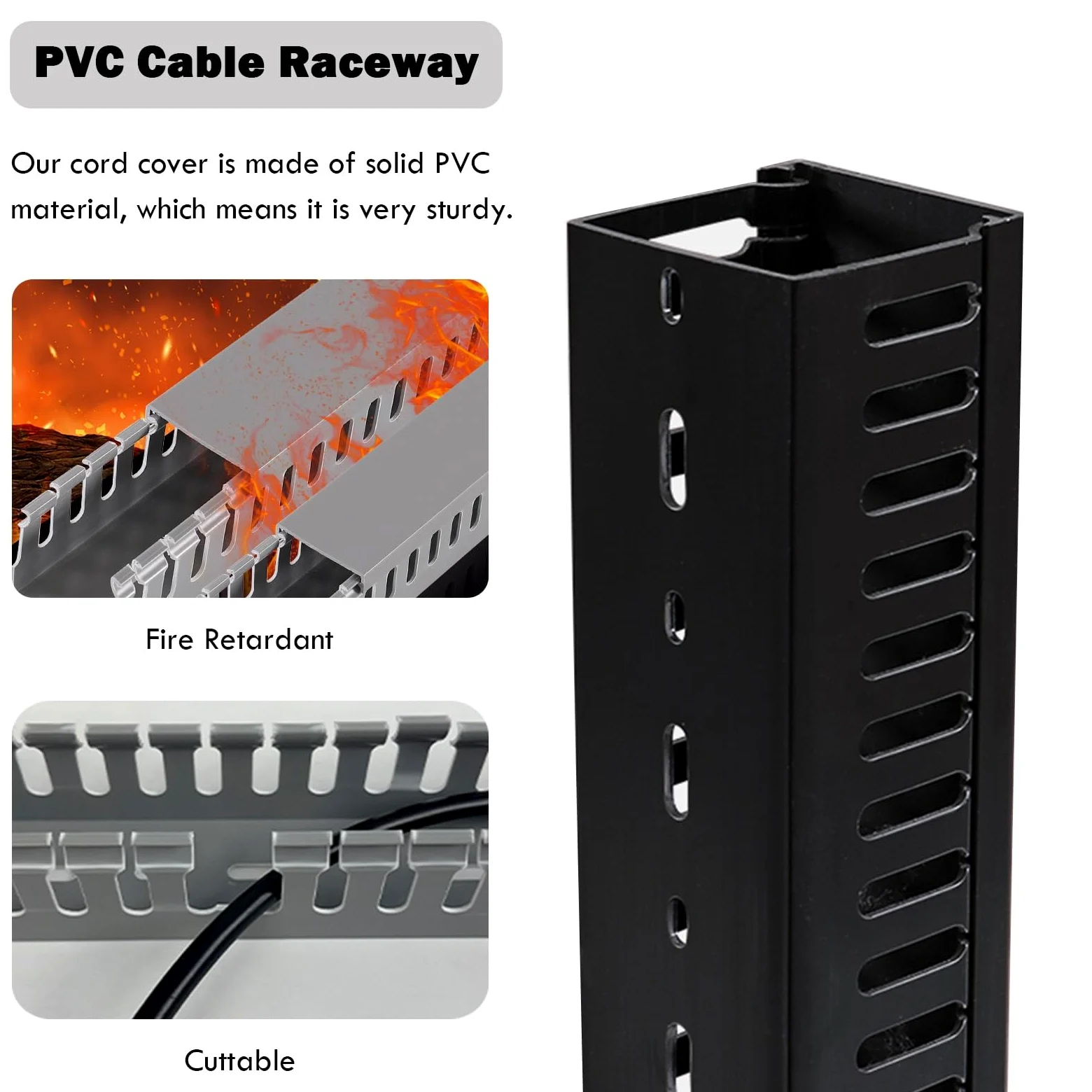 AMUFJJ canalina passacavi Muro Scatola per La Gestione dei Cavi sotto La Scrivania, Grande capacità Riordino dei Cavi/Kit di Raccolta dei Cavi per Ufficio/Sala Riunioni/Scuola(Gray,3.1x3.1in/80x80mm)