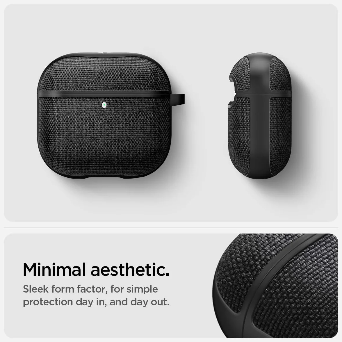 Spigen Cover Urban Fit Compatibile con AirPods 4 (2024), Custodia Airpods 4 - Nero