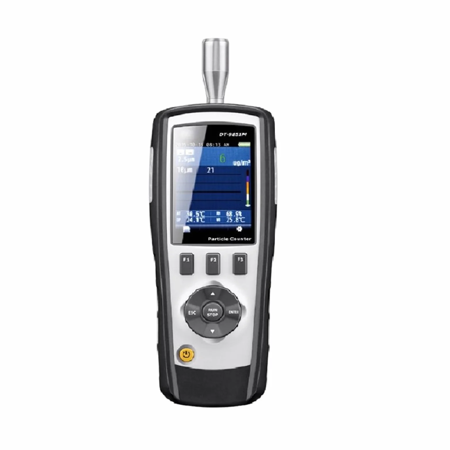 Rilevatore Gas, DT-9851M Contatore di particelle d'aria for gas Airbone palmare professionale PM0.3, PM2.5,10 Um for prezzo del rilevatore di qualità for camere bianche,per casa ufficio scuola hotel