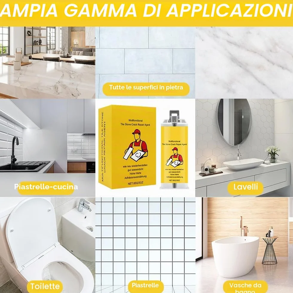 Kit Riparazione Piastrelle e Vasca da Bagno 85 g