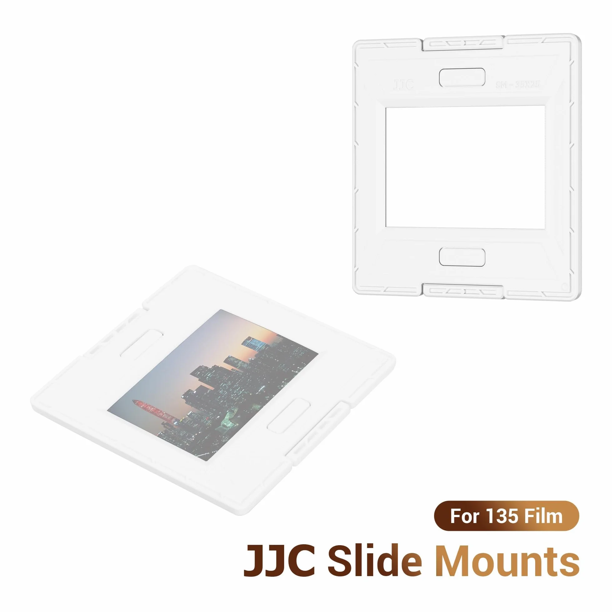 Portalastre JJC per Pellicola 35mm, Formato 5cm x 5cm in Plastica ABS senza Vetro Supporto Portanegativo Foto, 25 Pezzi