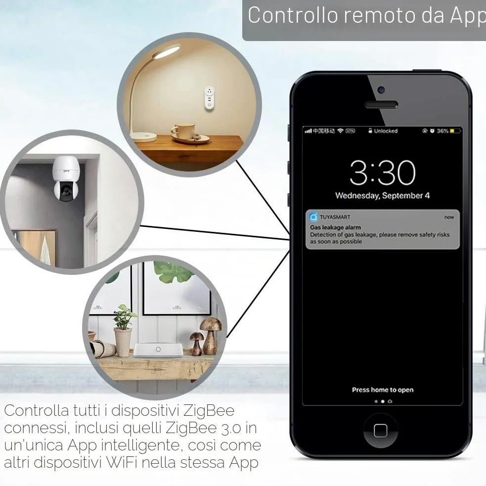 MOES Tuya ZigBee Smart Gateway Hub per prodotti Tuya ZigBee Smart Home | Bridge, Smart Life APP Telecomando wireless, funziona, Alexa Google Home
