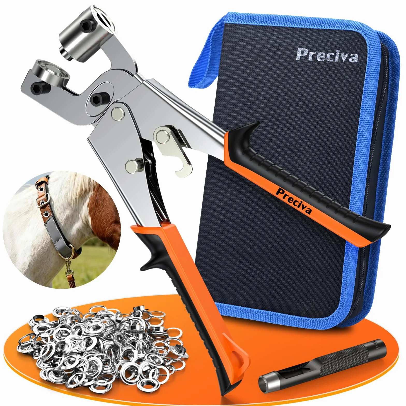 Pinza Per Occhielli Metallici 200 Occhielli ø 10mm Occhiellatrice Per Tessuti