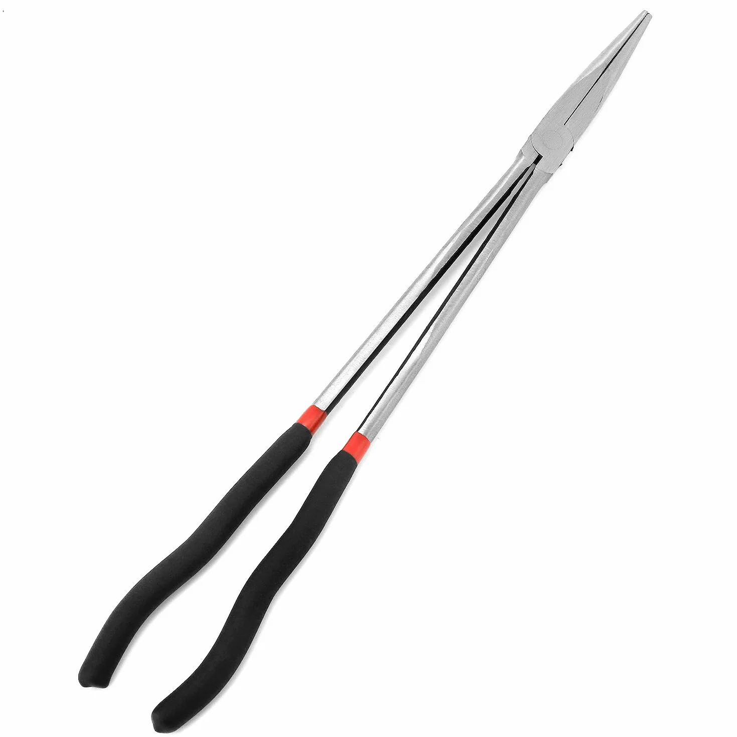 QWORK Pinza a becchi extra lunghi dritta 400 mm acciaio multifunzionale