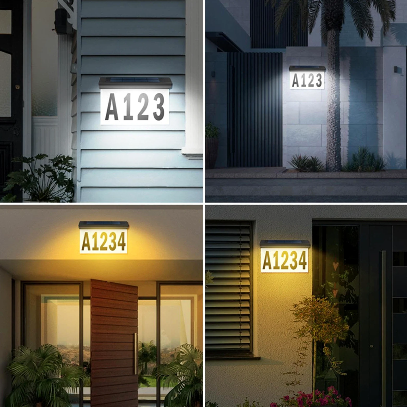 Numeri Civici Illuminazione A 2 Modalità Impermeabile E Durevole | Decorazione Per Con Numeri Per Giardino, Strada, Residenza,