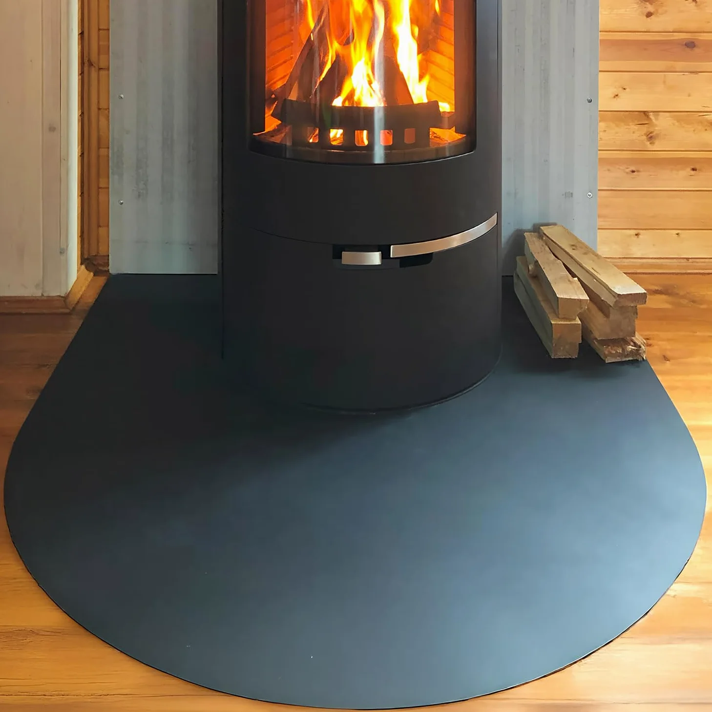 Tappeto Ignifugo in Metallo 100x100 cm | Finitura Opaca | Antiscintilla | Facile da Pulire | Resistente alle Alte Temperature | in Acciaio | Protezione del Pavimento | Colore Nero