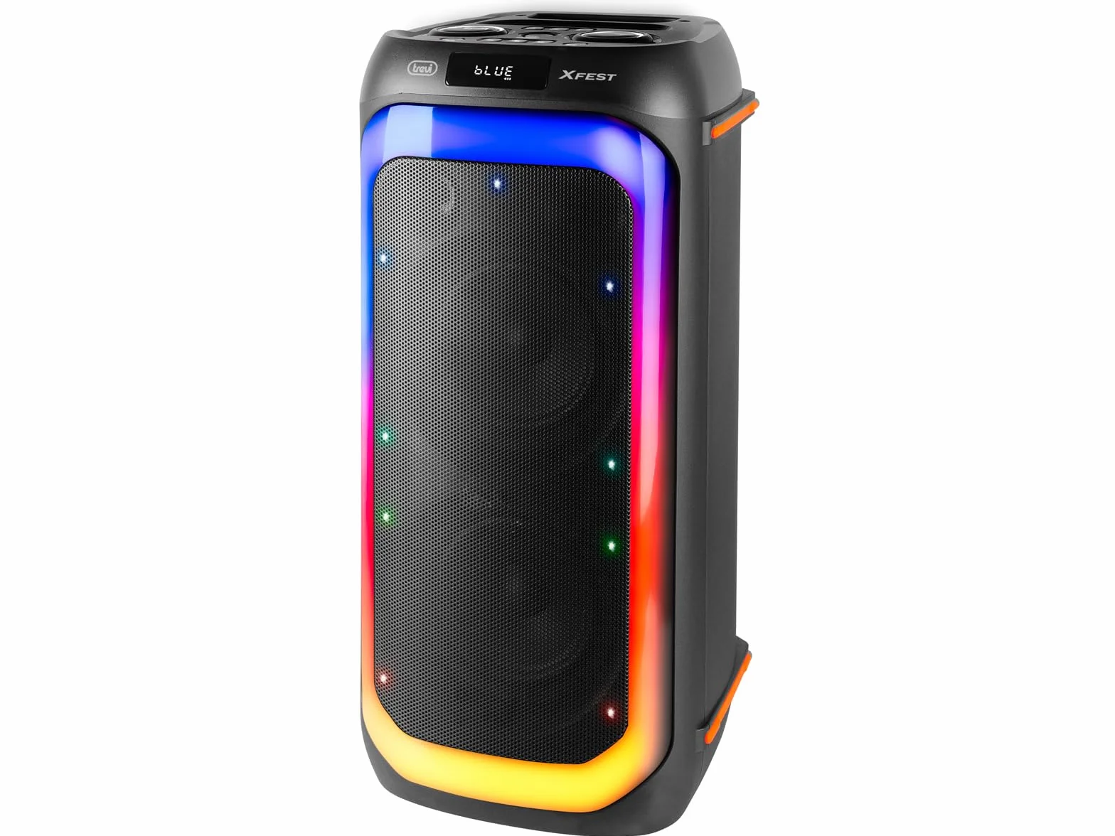 Trevi XF 780 KB Speaker Wireless Portatile 110W con Batteria, Altoparlante Karaoke con Microfono Incluso, Ingressi USB Micro SD LINE-IN, Funzione TWS, Cassa Audio per Feste ed Eventi