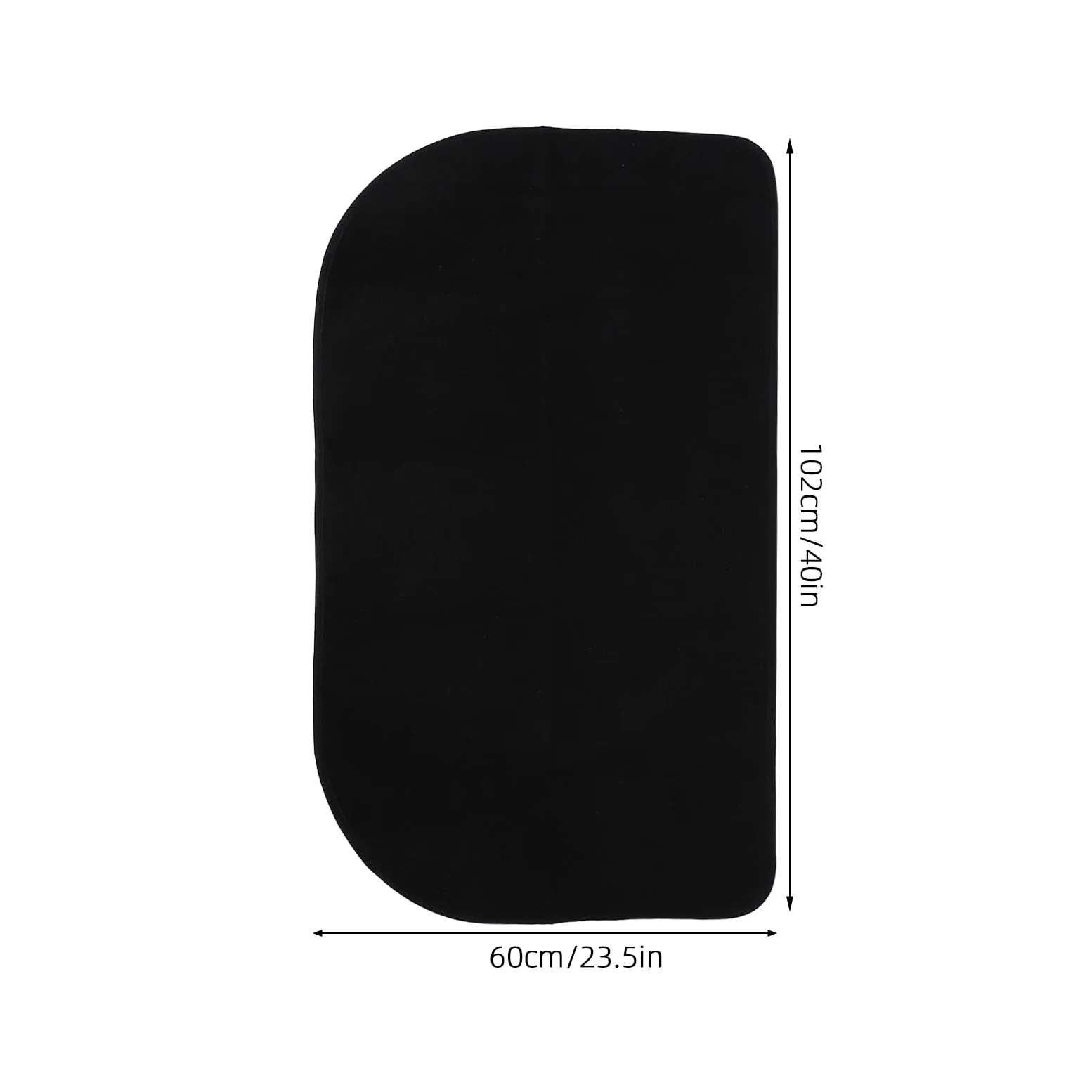 Levemolo Tappeto Ignifugo per Focolare a Forma di Mezza, Resistente al Calore, in Poliestere e Pvc, Protezione per Pavimenti Interni di Caminetti Moderni