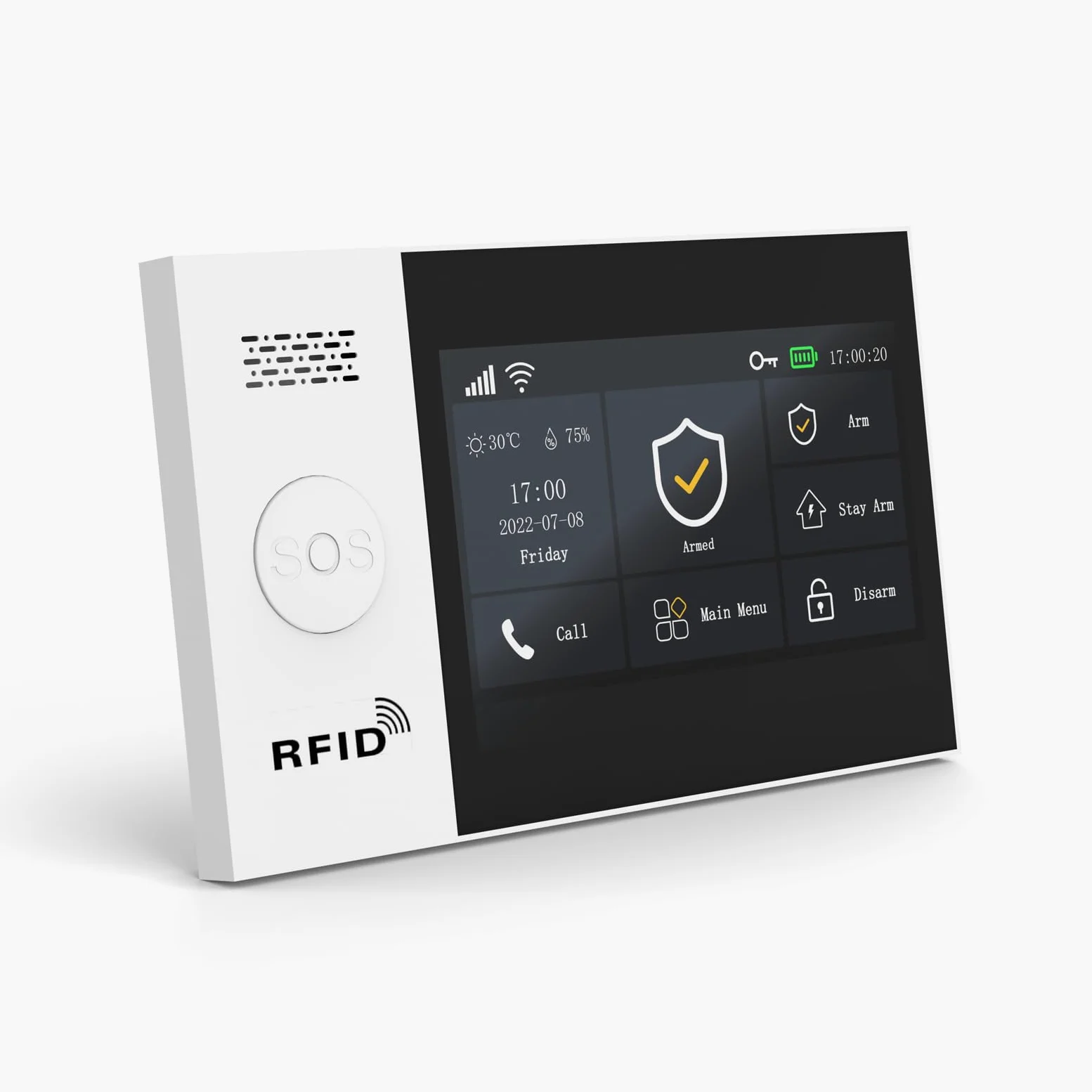 XNY Schermo Tattile Completo Allarme Casa Senza Fili WiFi GSM, Allarme Casa con Sirena, Antifurto Casa Wireless con Avviso APP, 8 Pezzi: Sensore di movimento, Sensore per Porte e Finestre, Telecomando
