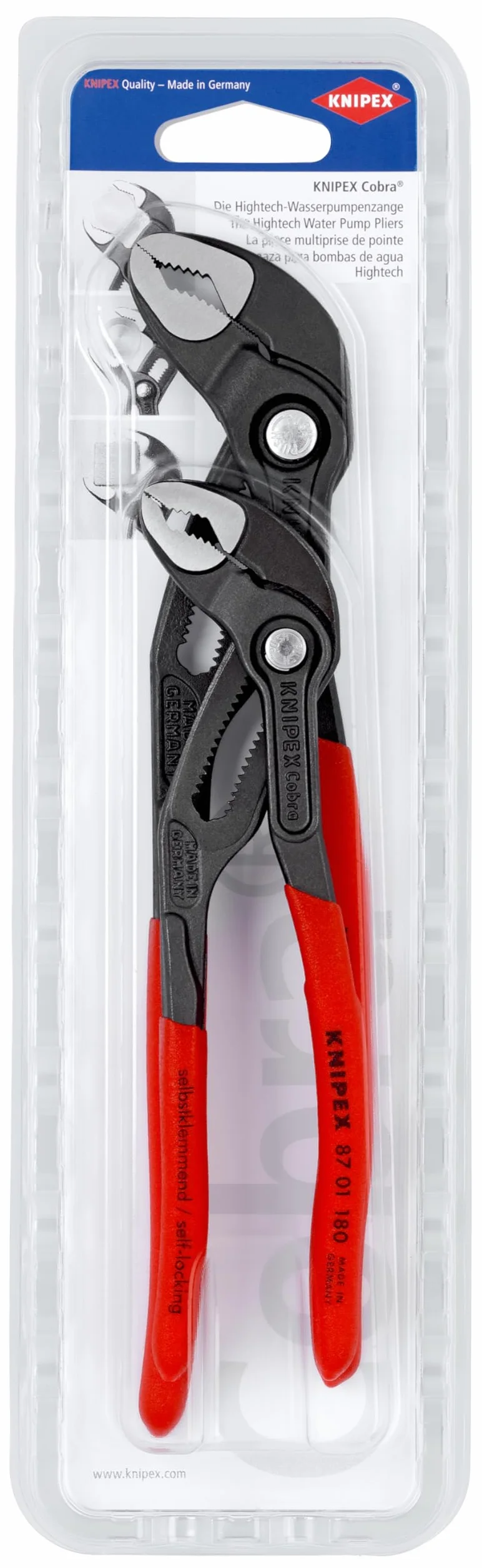 KNIPEX Assortimento utensili 87 01 180 87 01 250 blister 00 31 20 V01
