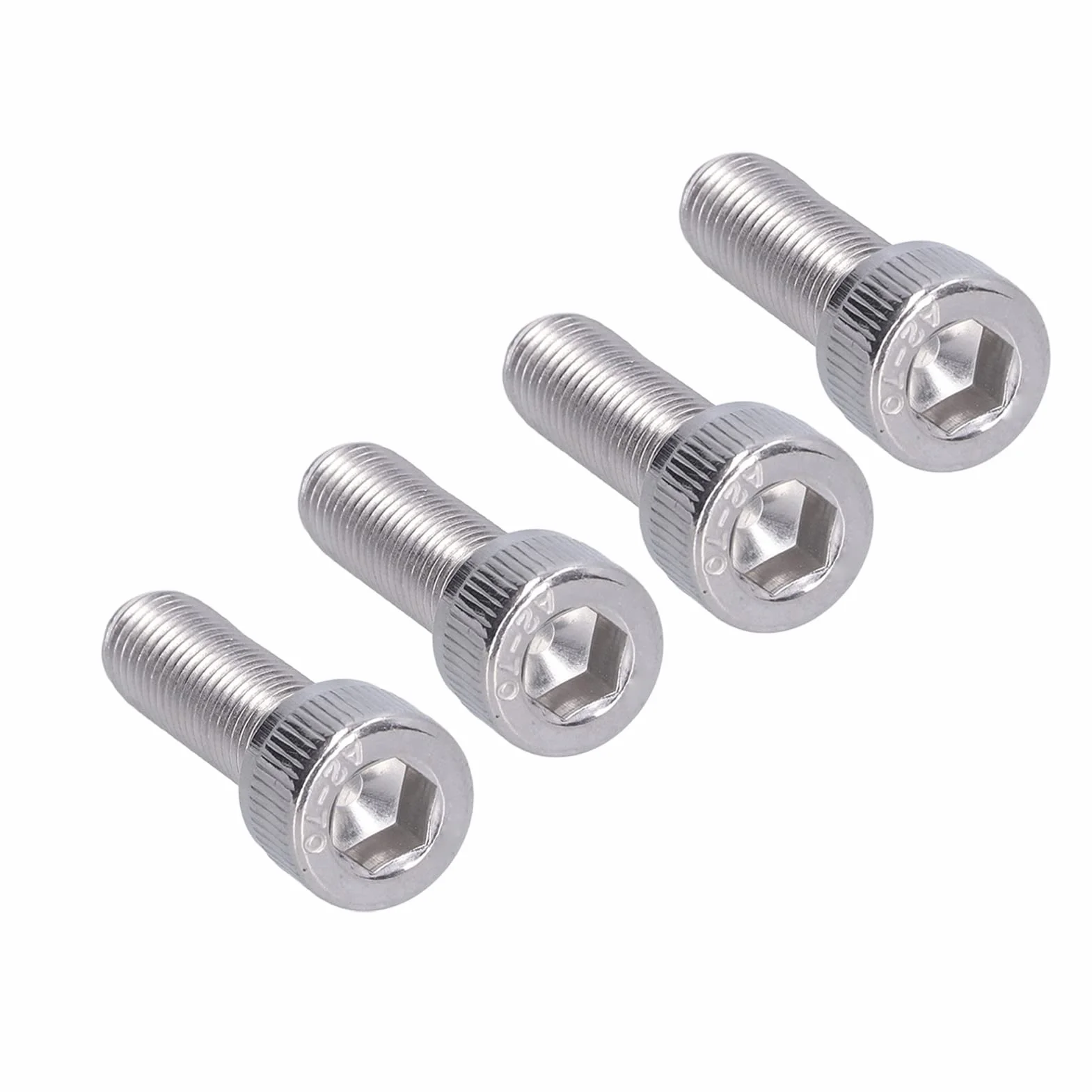 Bullone Esagonale M10x1.25 Acciaio Inossidabile A2 Vite a Passo Fine 4 Pezzi