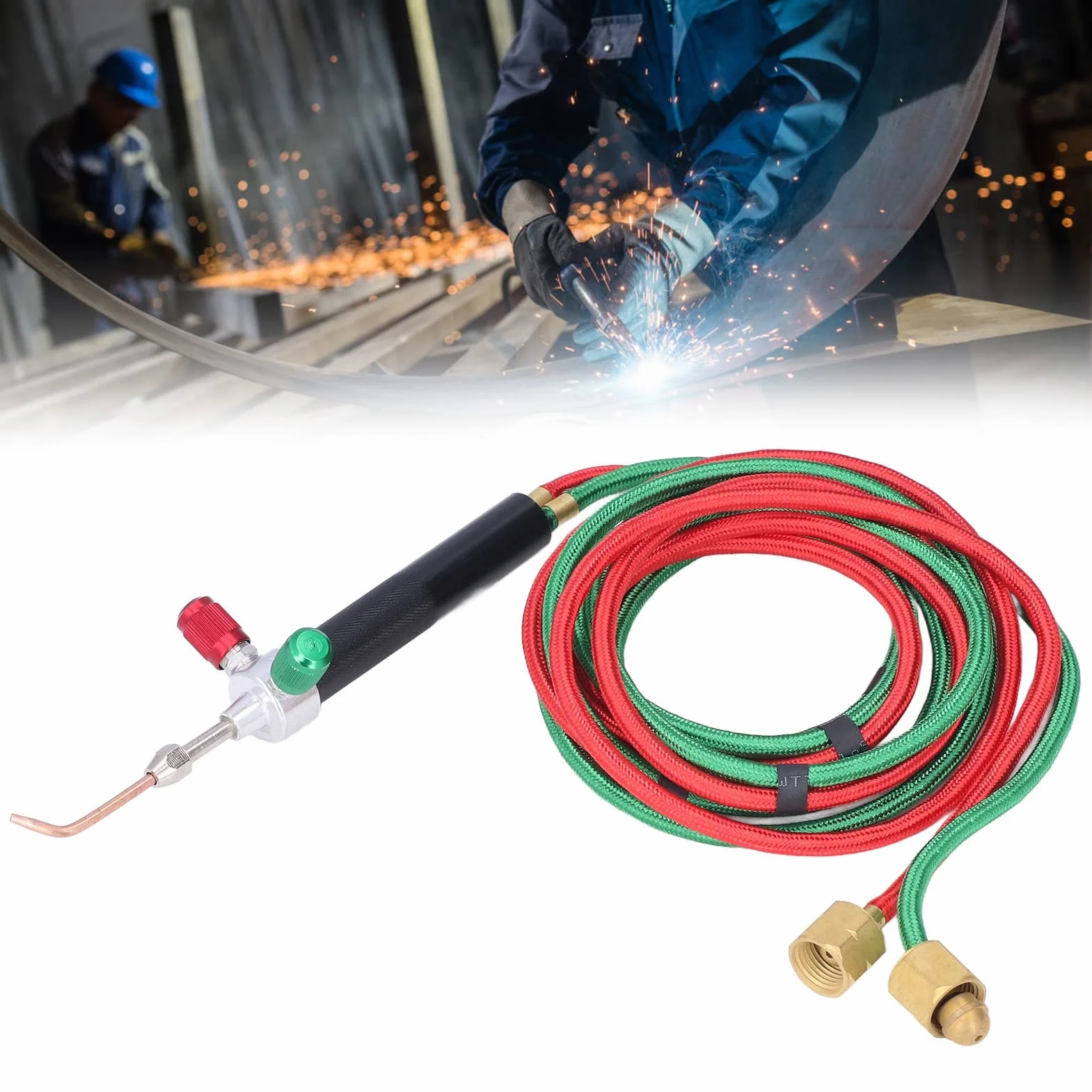 Kit Torcia per Saldatura a Gas Mini Cannello con 5 Punte per Alta Temperatura Riparazione Gioielli