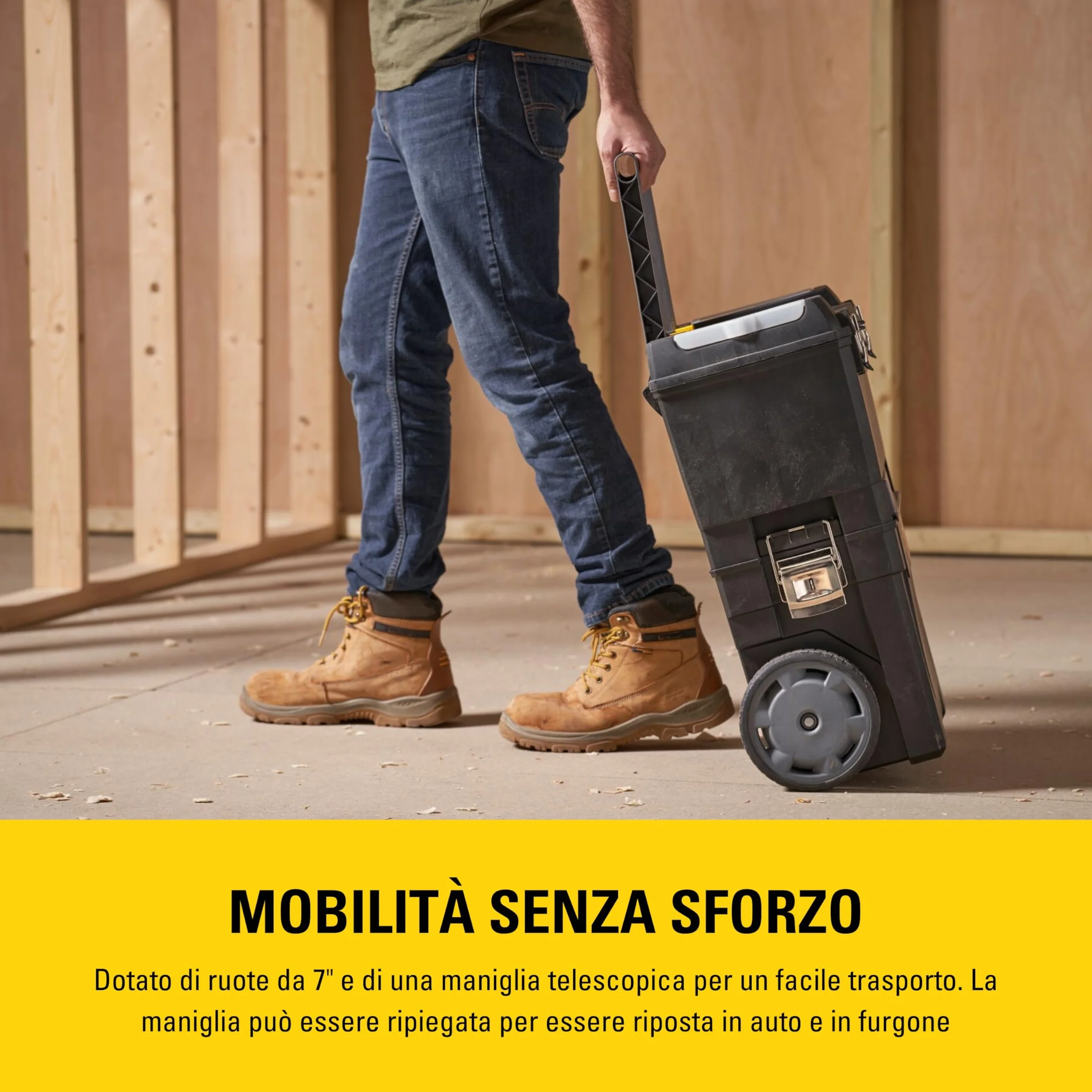 STANLEY Centro di lavoro mobile 2 in 1 1-93-968 con unità impilabili e cassetta degli attrezzi rimovibile