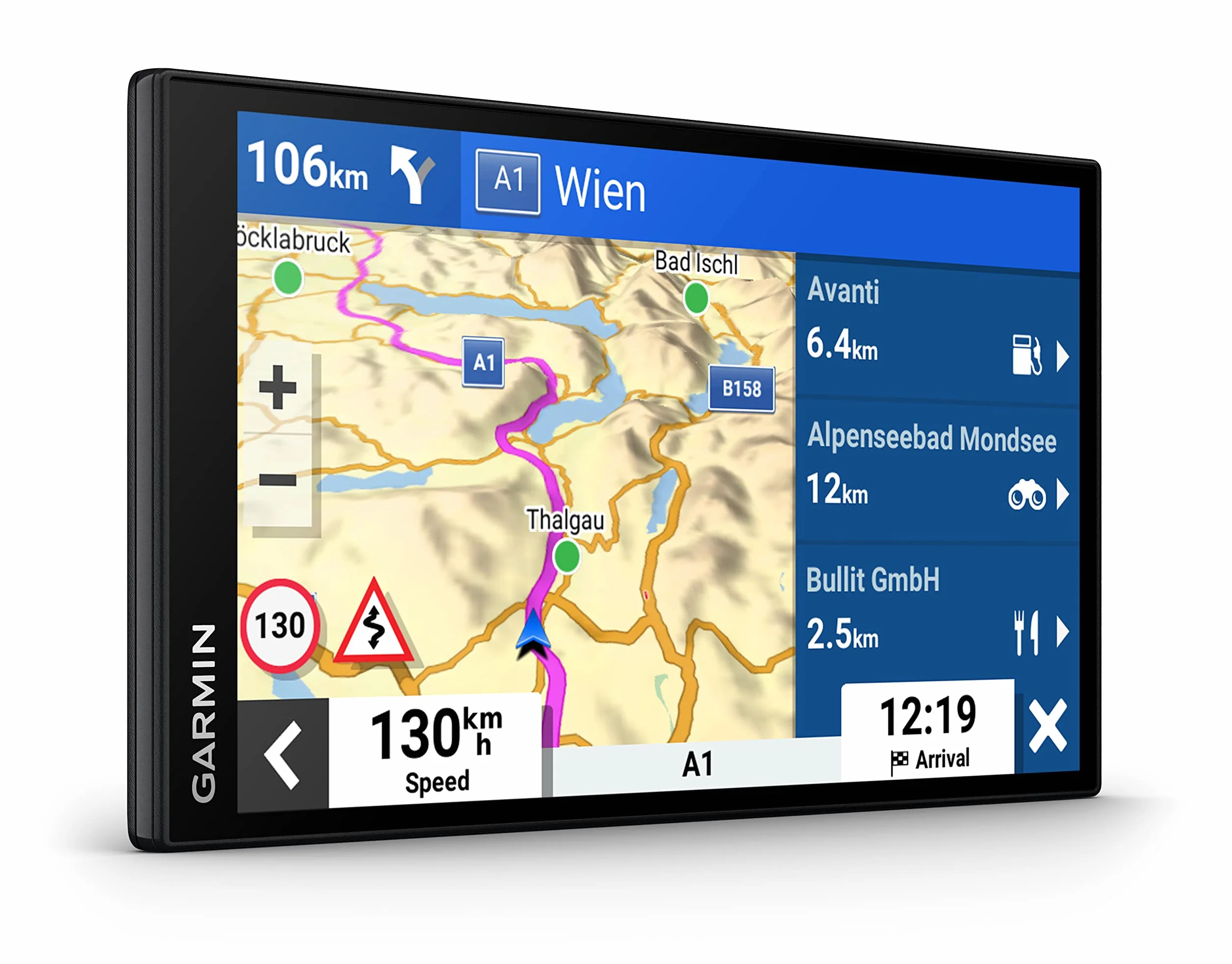 Garmin DriveSmart 76, Navigatore Satellitare per Auto, Display 7", Mappa Europa completa, Assistente vocale, ZTL, Infotraffico, Prezzi carburante, Notifiche smartphone, Wi-Fi