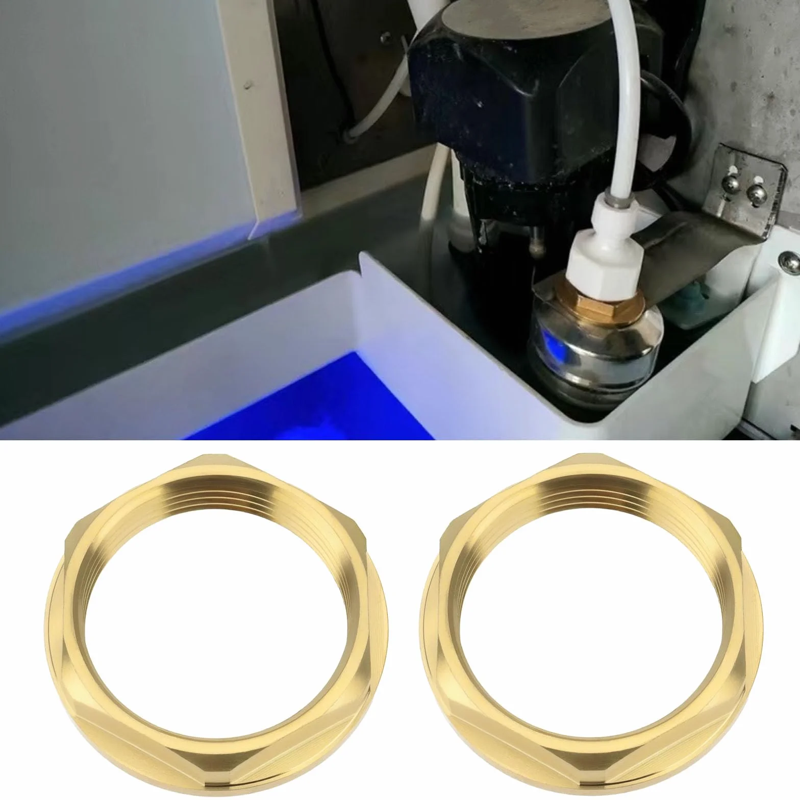 Dadi Flangiati In Ottone BSP 1 1/4 Pollici 2 Pezzi Per Fissaggio Valvole A Sfera WC