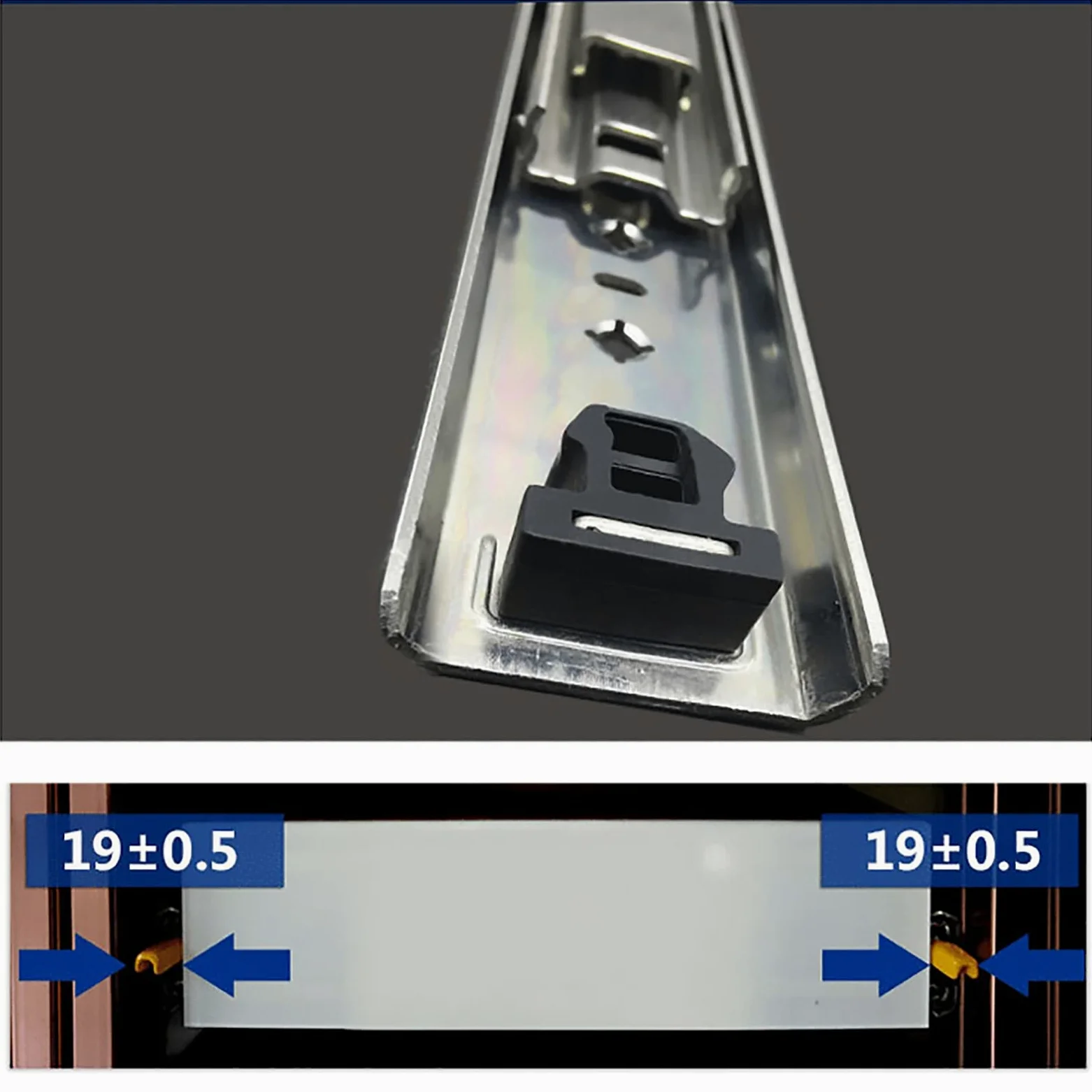 Guide Per Cassetti Carichi Pesanti, Binari Cassetti con Bloccaggio Guide a Sfera,Montaggio Laterale,Larghezza 53mm,per Cassetti per Mobili,Carico 120 kg,1 Coppia(Size:650mm(26in))