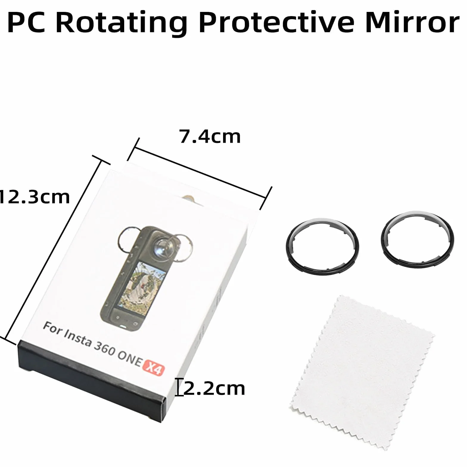 2 protezioni premium per lenti Insta360 x 4 accessori, per protezione obiettivo Insta 360 x4, accessori di protezione per obiettivo girevoli, filtro UV, antigraffio, protezione standard (Not for X4