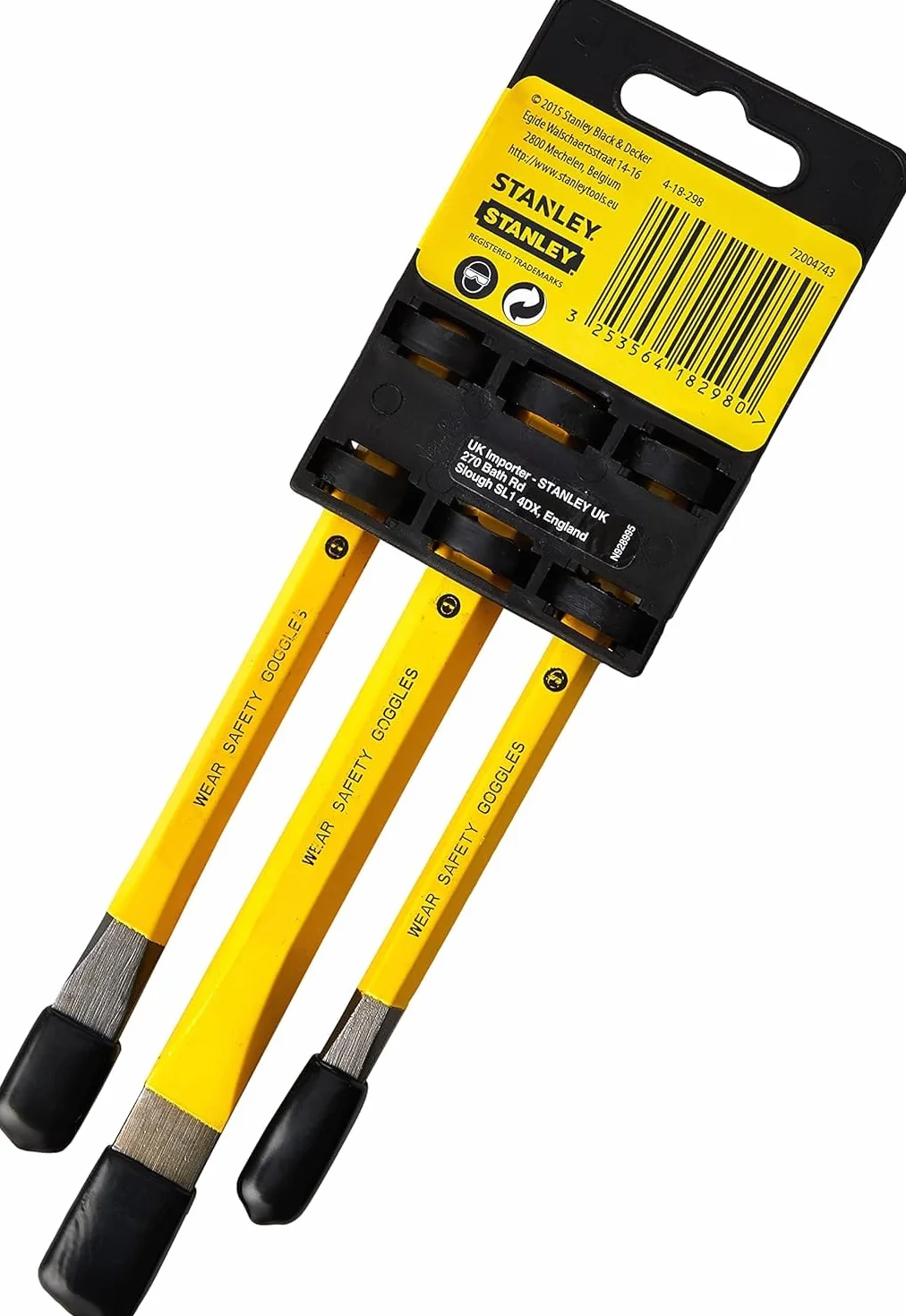STANLEY Set 3 scalpelli per meccanico 4-18-298